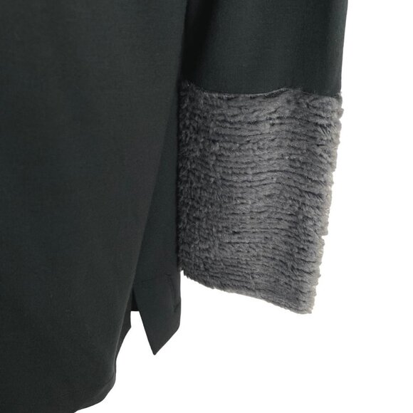 Soft Surroundings Tunic Top Medium Faux Fur Neck And Cuffs‎ Green TP-2301 - Picture 4 of 7